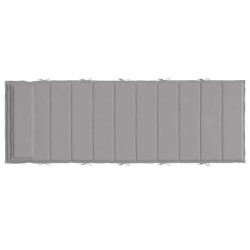 Coussin de chaise longue gris 180x60x4 cm tissu oxford 555969555969