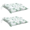 Coussins de chaise lot de 2 à motif de feuilles 40x40x7 cm 555970555970