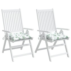 Coussins de chaise lot de 2 à motif de feuilles 40x40x7 cm 555970555970