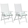 Coussins de chaise lot de 2 à motif de feuilles 40x40x7 cm 555970555970