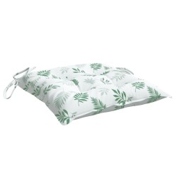 Coussins de chaise lot de 2 à motif de feuilles 40x40x7 cm 555970555970