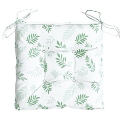 Coussins de chaise lot de 2 à motif de feuilles 40x40x7 cm 555970555970