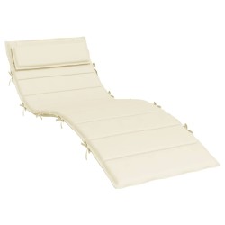 Coussin de chaise longue crème 180x60x4 cm tissu oxford 555971555971