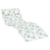 Coussin de transat ensoleillé Blanc et vert 178 x 60 x 4 cm 555975555975