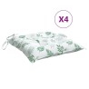 Coussins de chaise lot de 4 à motif de feuilles 40x40x7 cm 555979555979