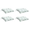 Coussins de chaise lot de 4 à motif de feuilles 40x40x7 cm 555979555979