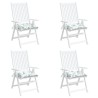 Coussins de chaise lot de 4 à motif de feuilles 40x40x7 cm 555979555979