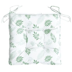 Coussins de chaise lot de 4 à motif de feuilles 40x40x7 cm 555979555979