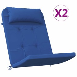 Coussins de chaise Uni 2 pcs Bleu 58 x 77 x 4,5 cm Tissu Oxford 555983555983