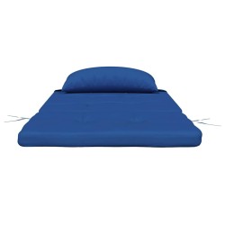 Coussins de chaise Uni 2 pcs Bleu 58 x 77 x 4,5 cm Tissu Oxford 555983555983
