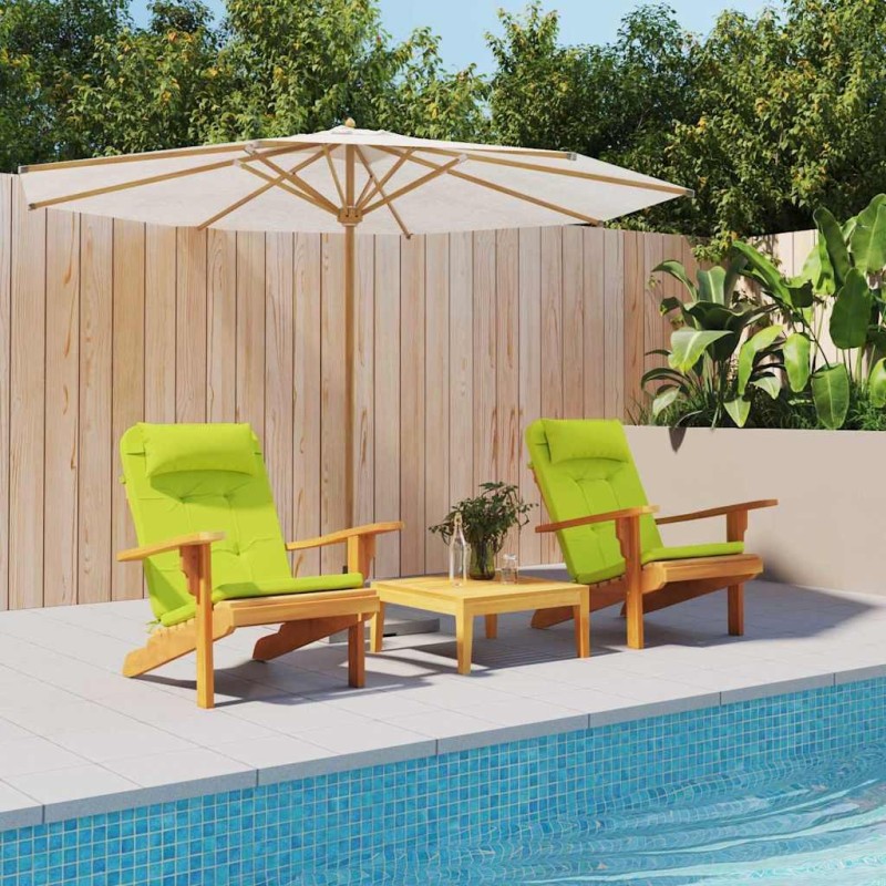 Coussins de chaise Uni 2 pcs Vert vif. 58 x 77 x 4,5 cm 555984555984