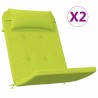 Coussins de chaise Uni 2 pcs Vert vif. 58 x 77 x 4,5 cm 555984555984