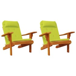 Coussins de chaise Uni 2 pcs Vert vif. 58 x 77 x 4,5 cm 555984555984