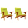Coussins de chaise Uni 2 pcs Vert vif. 58 x 77 x 4,5 cm 555984555984