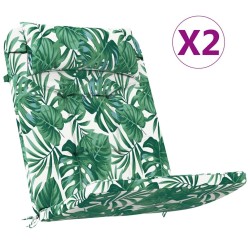 Coussins de chaise Feuille 2 pcs Motif feuille 58 x 77 x 4,5 cm 555985555985