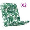 Coussins de chaise Feuille 2 pcs Motif feuille 58 x 77 x 4,5 cm 555985555985