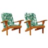 Coussins de chaise Feuille 2 pcs Motif feuille 58 x 77 x 4,5 cm 555985555985