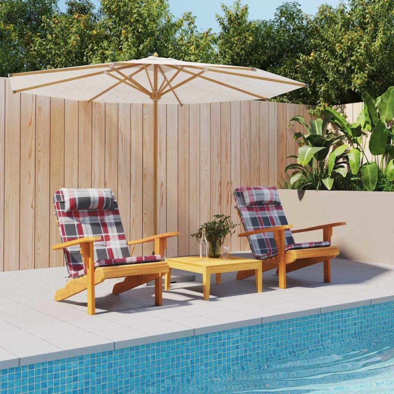 Coussins de chaise 2 pcs Vichy Rouge 58 x 77 x 4,5 cm 555986555986