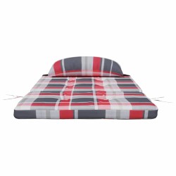Coussins de chaise 2 pcs Vichy Rouge 58 x 77 x 4,5 cm 555986555986
