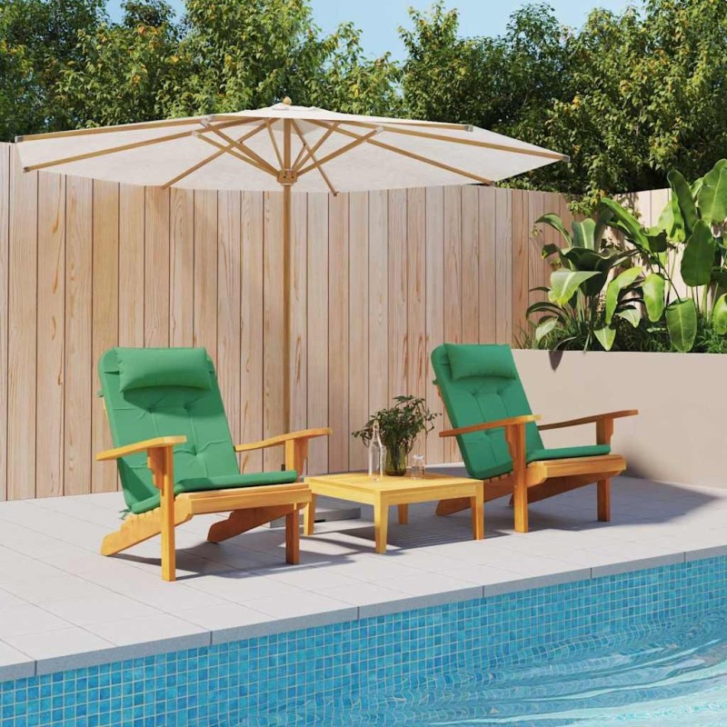 Coussins de chaise Uni 2 pcs Vert 58 x 77 x 4,5 cm Tissu Oxford 555989555989