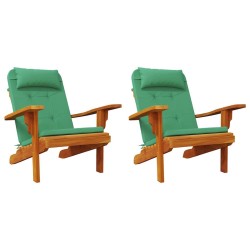 Coussins de chaise Uni 2 pcs Vert 58 x 77 x 4,5 cm Tissu Oxford 555989555989