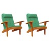 Coussins de chaise Uni 2 pcs Vert 58 x 77 x 4,5 cm Tissu Oxford 555989555989