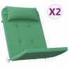 Coussins de chaise Uni 2 pcs Vert 58 x 77 x 4,5 cm Tissu Oxford 555989555989