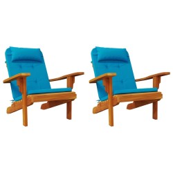 Coussins de chaise adirondack lot de 2 bleu clair tissu oxford 555990555990