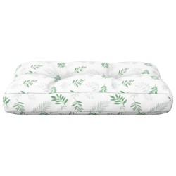 Coussin de palette motif de feuilles 60x40x12 cm tissu 555991555991