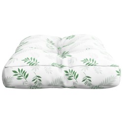 Coussin de palette motif de feuilles 60x40x12 cm tissu 555991555991