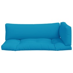 Coussins de palette 3 pcs bleu clair tissu 555993555993