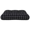 Coussin de palette motif à carreaux noir 60x61,5x10 cm tissu 556000556000
