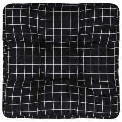 Coussin de palette motif à carreaux noir 60x61,5x10 cm tissu 556000556000