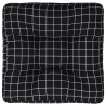 Coussin de palette motif à carreaux noir 60x61,5x10 cm tissu 556000556000