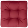 Coussin de palette bordeaux 58x58x10 cm tissu 556004556004