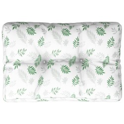 Coussin de palette motif de feuilles 50x40x12 cm tissu 556008556008