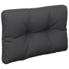 Coussin de palette noir 50x40x12 cm tissu 556011556011