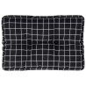 Coussin de palette motif à carreaux noir 50x40x12 cm tissu 556012556012