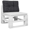 Coussin de palette motif à carreaux noir 50x40x12 cm tissu 556012556012