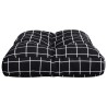 Coussin de palette motif à carreaux noir 50x40x12 cm tissu 556012556012