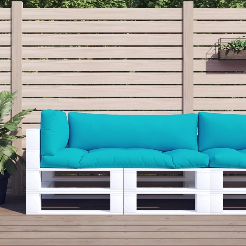 Coussins de palette lot de 3 turquoise tissu Oxford 556025556025