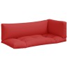 Coussins de palette lot de 3 rouge tissu 556029556029
