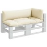 Coussins de palette lot de 3 crème tissu 556032556032