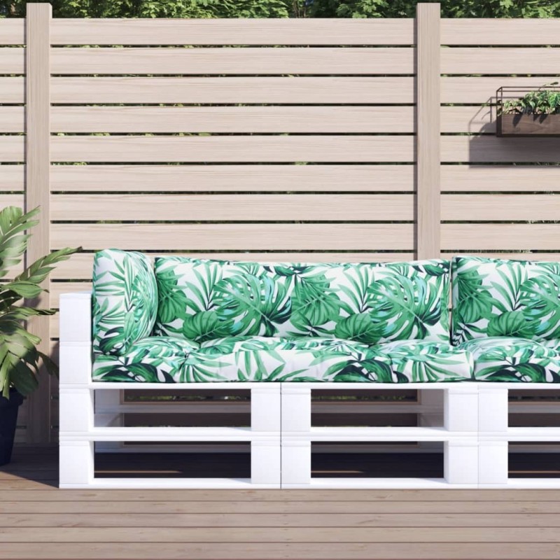 Coussins de palette lot de 3 motif de feuilles tissu 556034556034