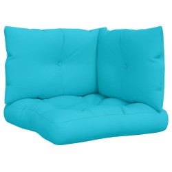 Coussins de palette lot de 3 turquoise tissu Oxford 556044556044