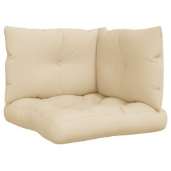 Coussins de palette lot de 3 beige tissu 556046556046