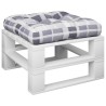 Coussin de palette carreaux gris 58x58x10 cm tissu 556047556047