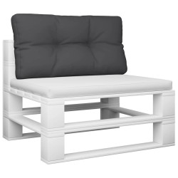 Coussin de palette noir 80x40x12 cm tissu 556055556055