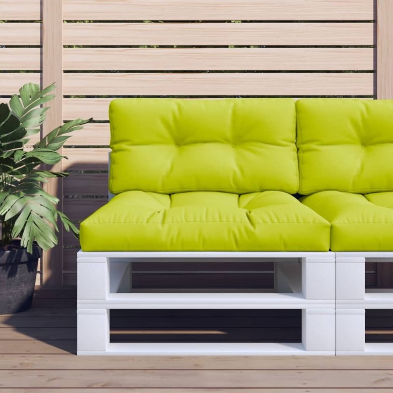 Coussin de palette vert vif 80x40x12 cm tissu 556059556059