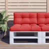 Coussin de palette rouge 70x40x12 cm tissu 556066556066